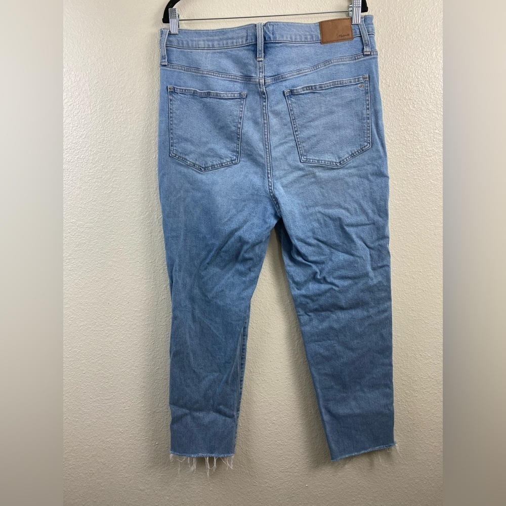 Madewell The Perfect Vintage Jeans‎ Women’s 32 High Rise Light Wash Fray Raw Hem